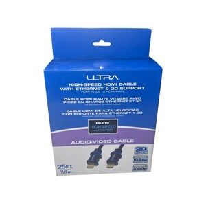 Ultra 25 Ft High-Speed HDMI‎ Cable With Ethernet & 3D Support For Audio/Video